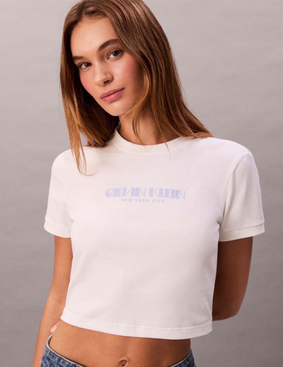 Playera manga corta cuello redondo mujer 6