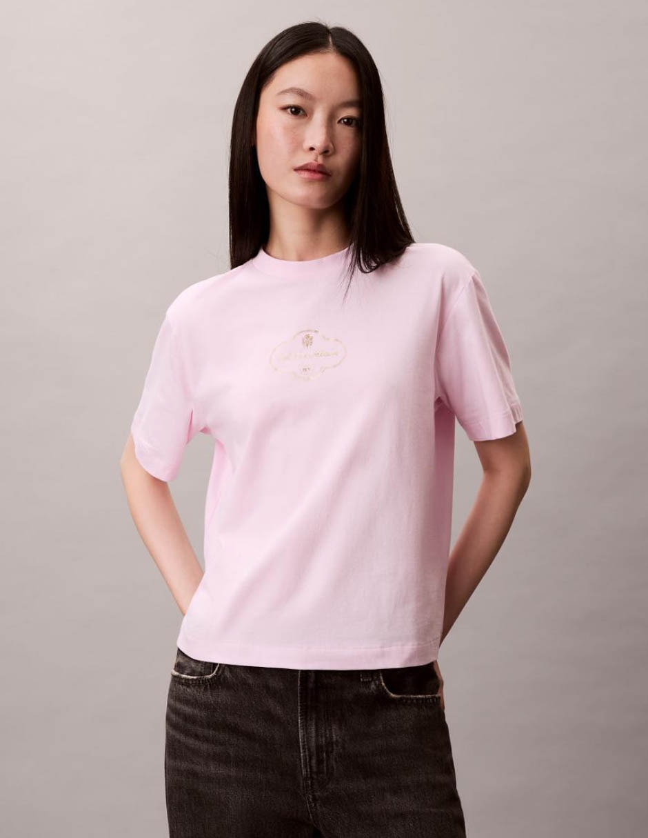 Playera manga corta cuello redondo mujer Playera manga corta cuello redondo mujer
