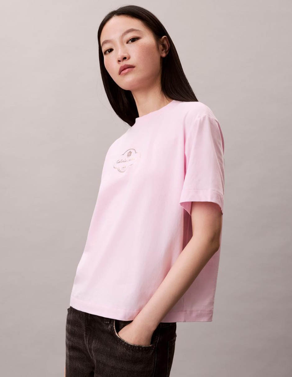 Playera manga corta cuello redondo mujer 2