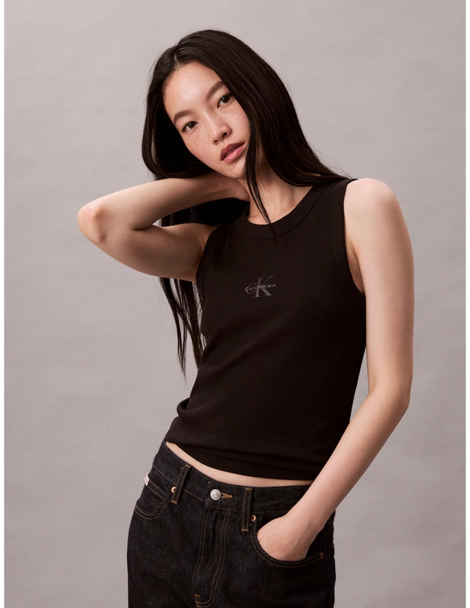 Top Calvin Klein cuello redondo tirante ancho