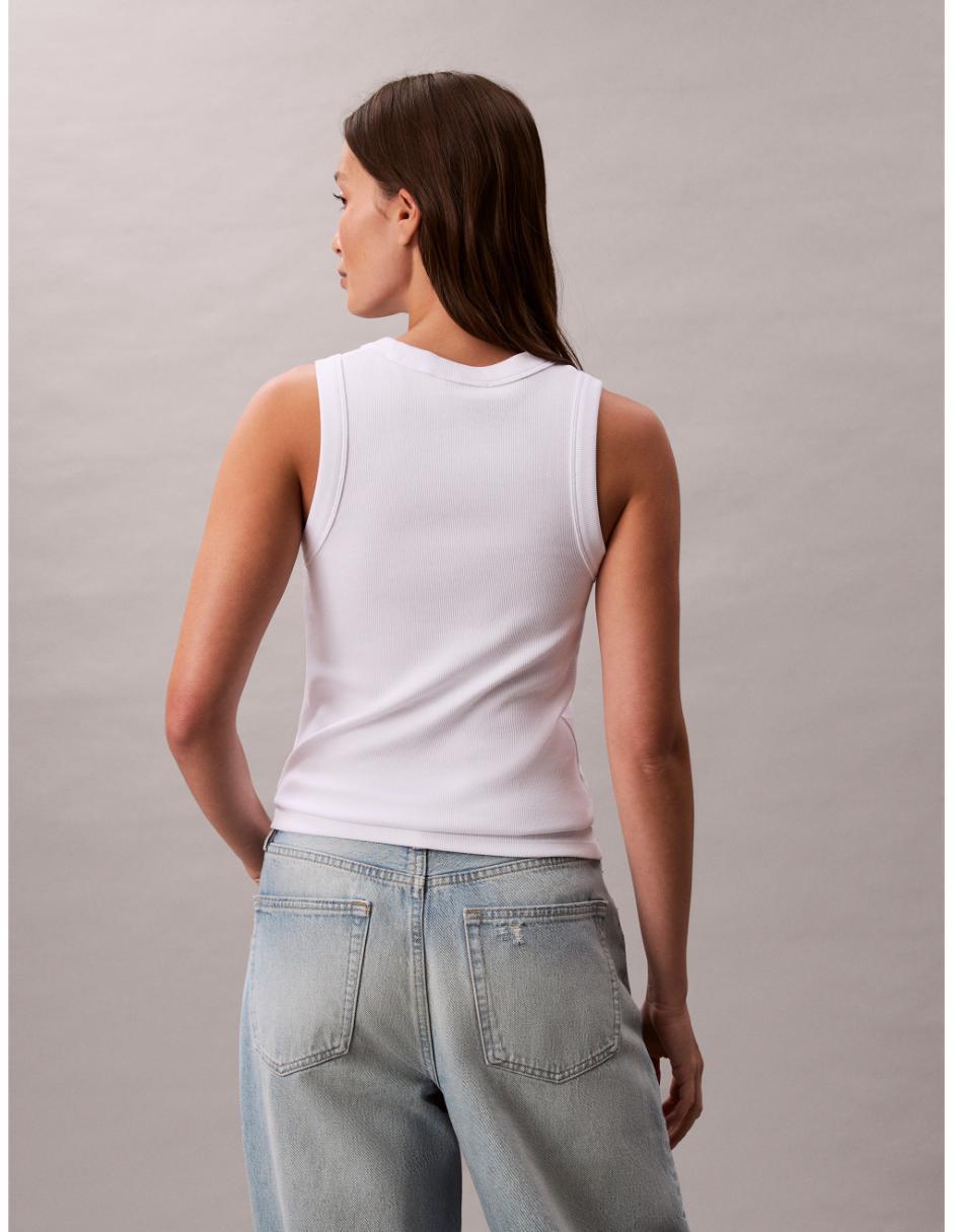 Top Calvin Klein cuello redondo tirante ancho