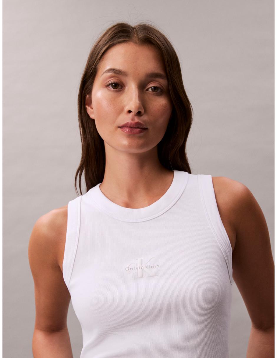 Top Calvin Klein cuello redondo tirante ancho