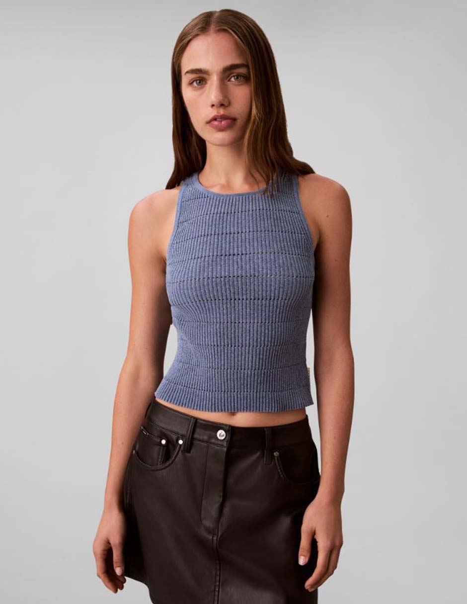 Top cuello redondo tirante ancho Top cuello redondo tirante ancho