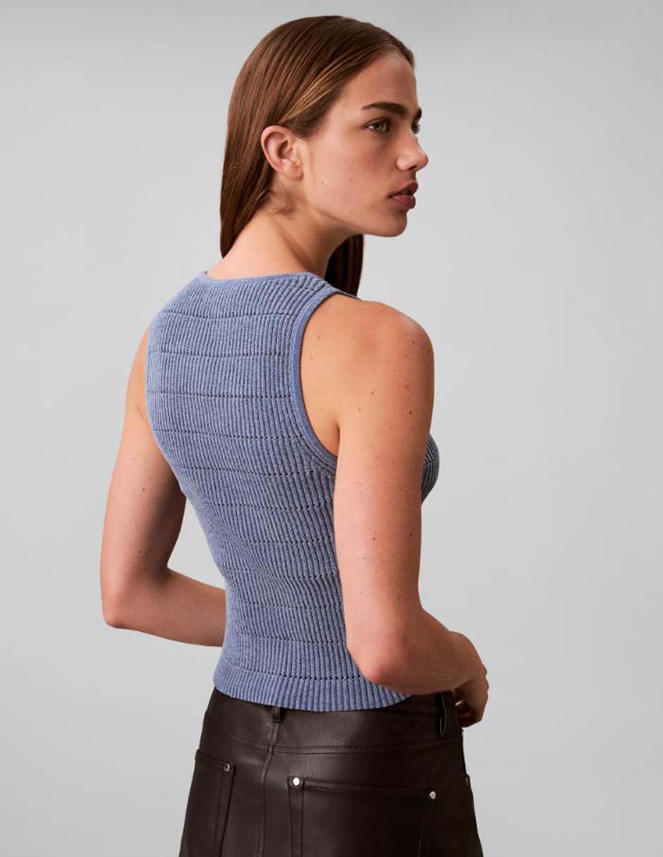 Top Calvin Klein cuello redondo tirante ancho