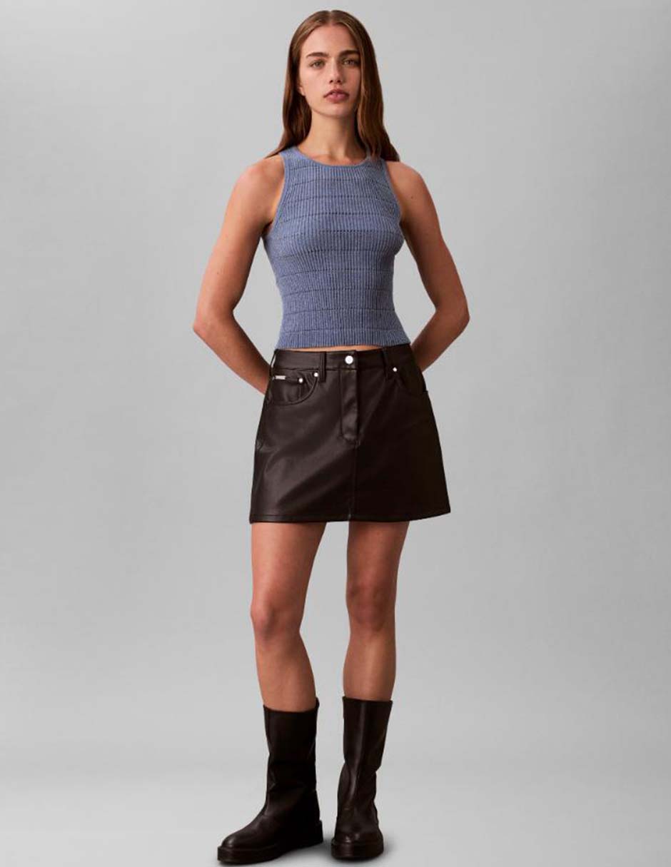 Top Calvin Klein cuello redondo tirante ancho