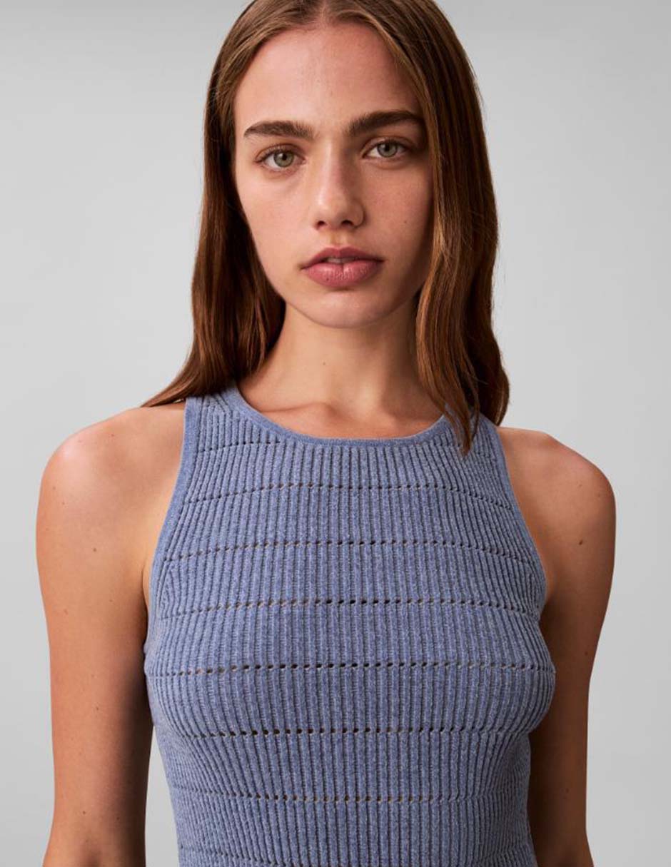 Top Calvin Klein cuello redondo tirante ancho