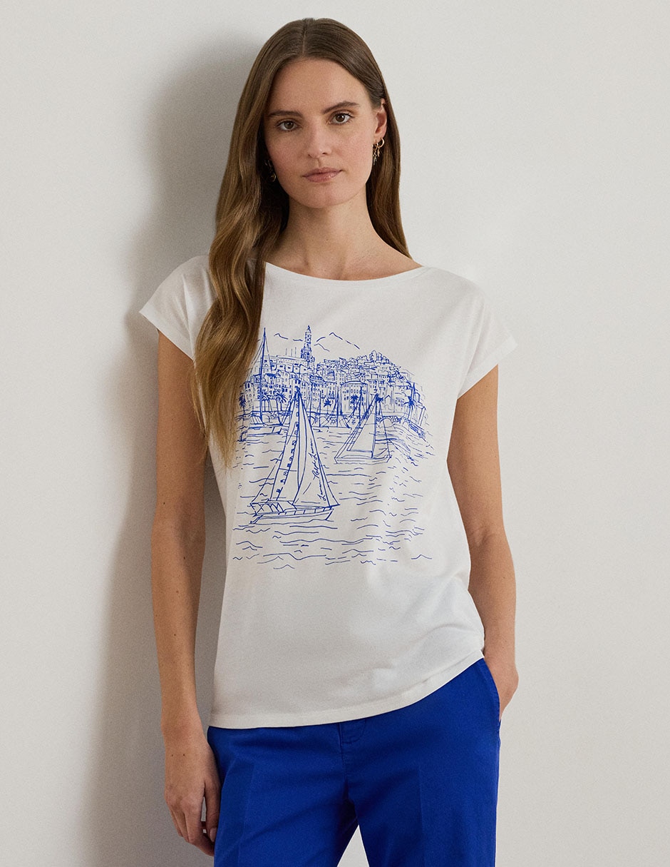 Blusa Lauren Ralph Lauren manga corta para mujer