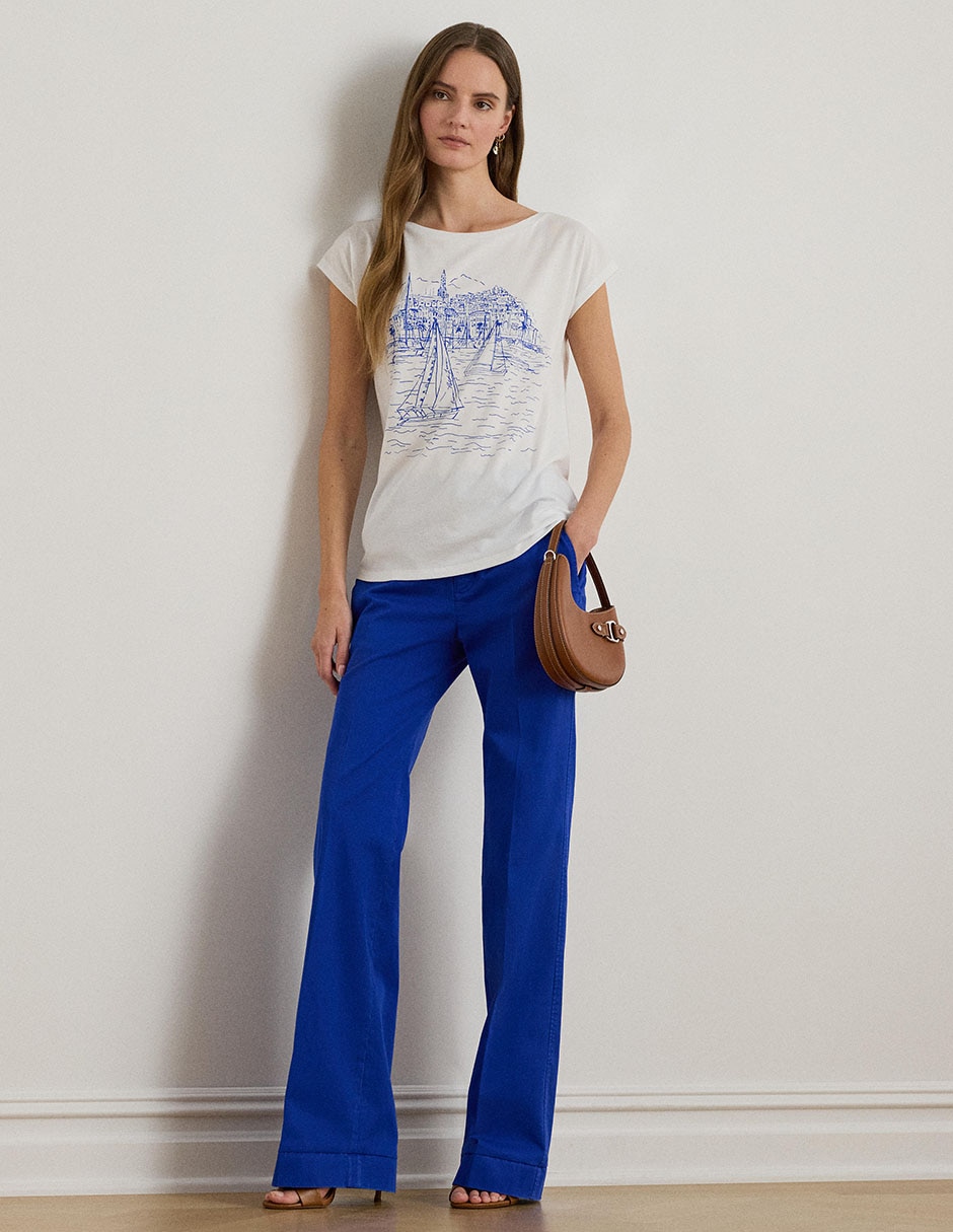Blusa manga corta para mujer