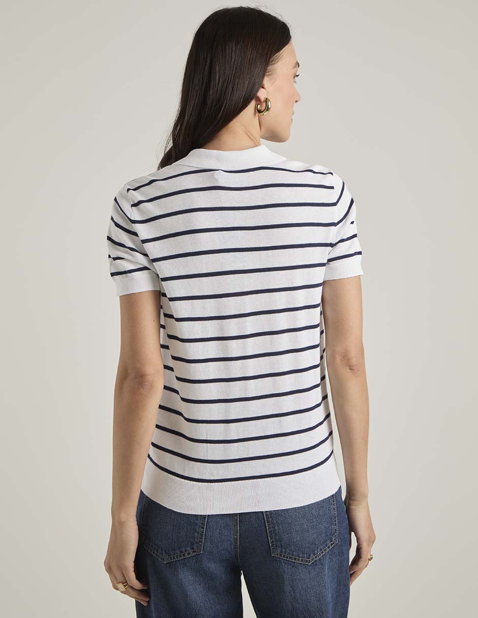 Playera manga corta cuello polo mujer 6