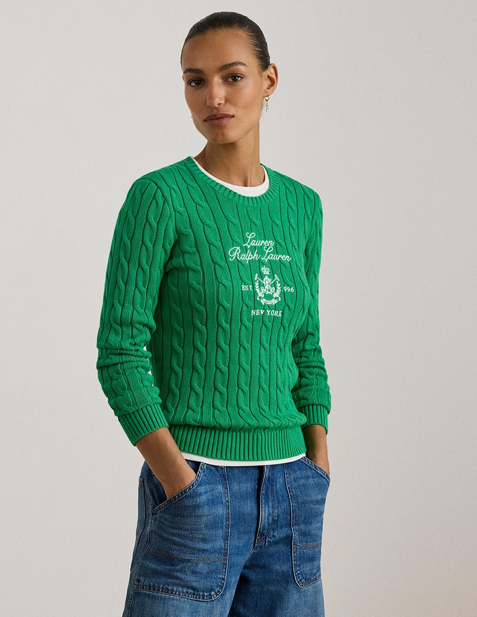 Suéter Lauren Ralph Lauren cuello redondo para mujer