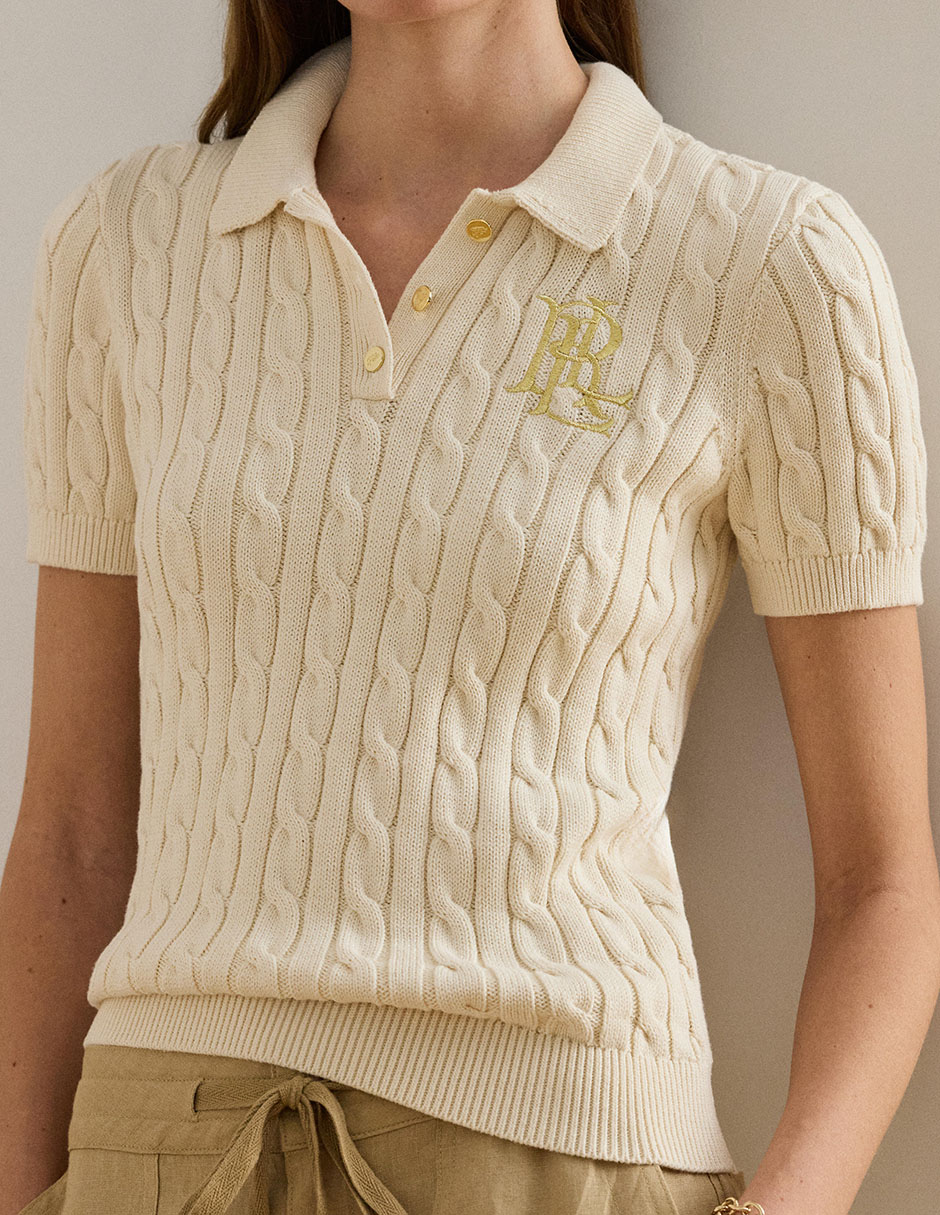 Suéter cuello polo para mujer 4