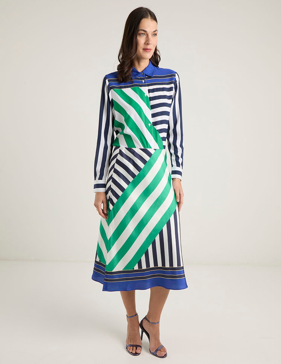 Blusa camisera Lauren Ralph Lauren manga larga para mujer