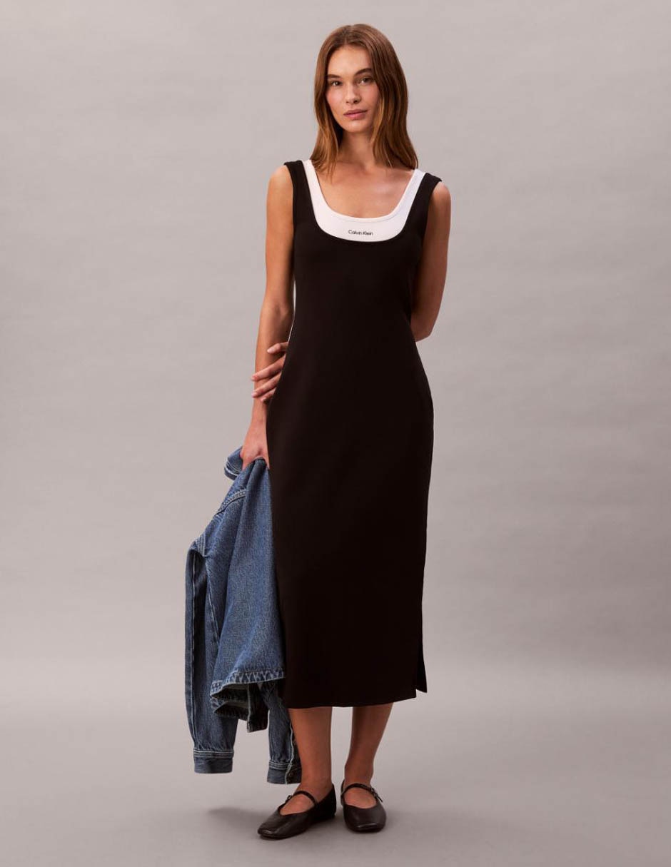 Vestido midi casual para mujer