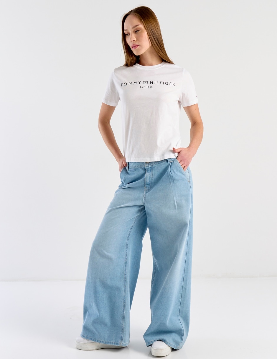 Playera manga corta cuello redondo mujer 4
