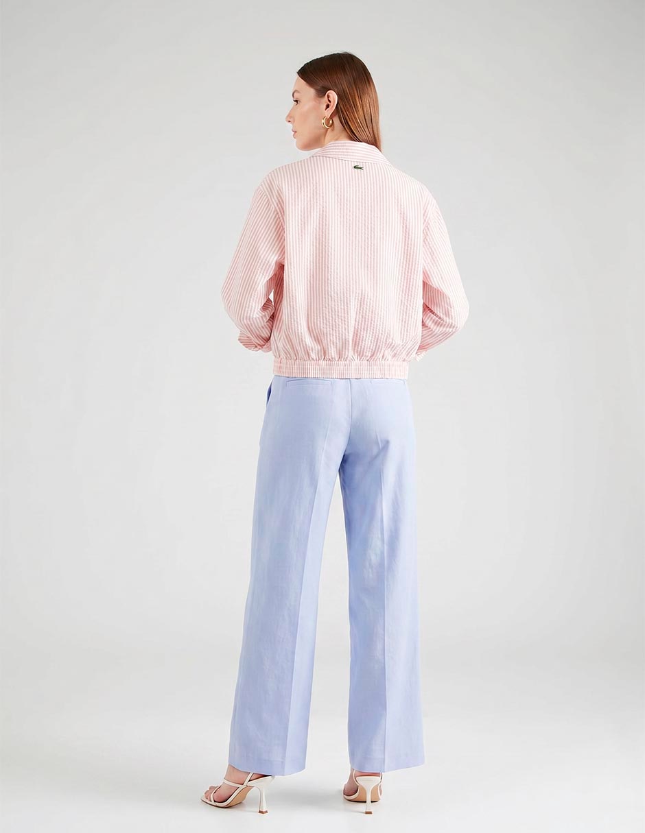 Blusa camisera Lacoste manga larga para mujer