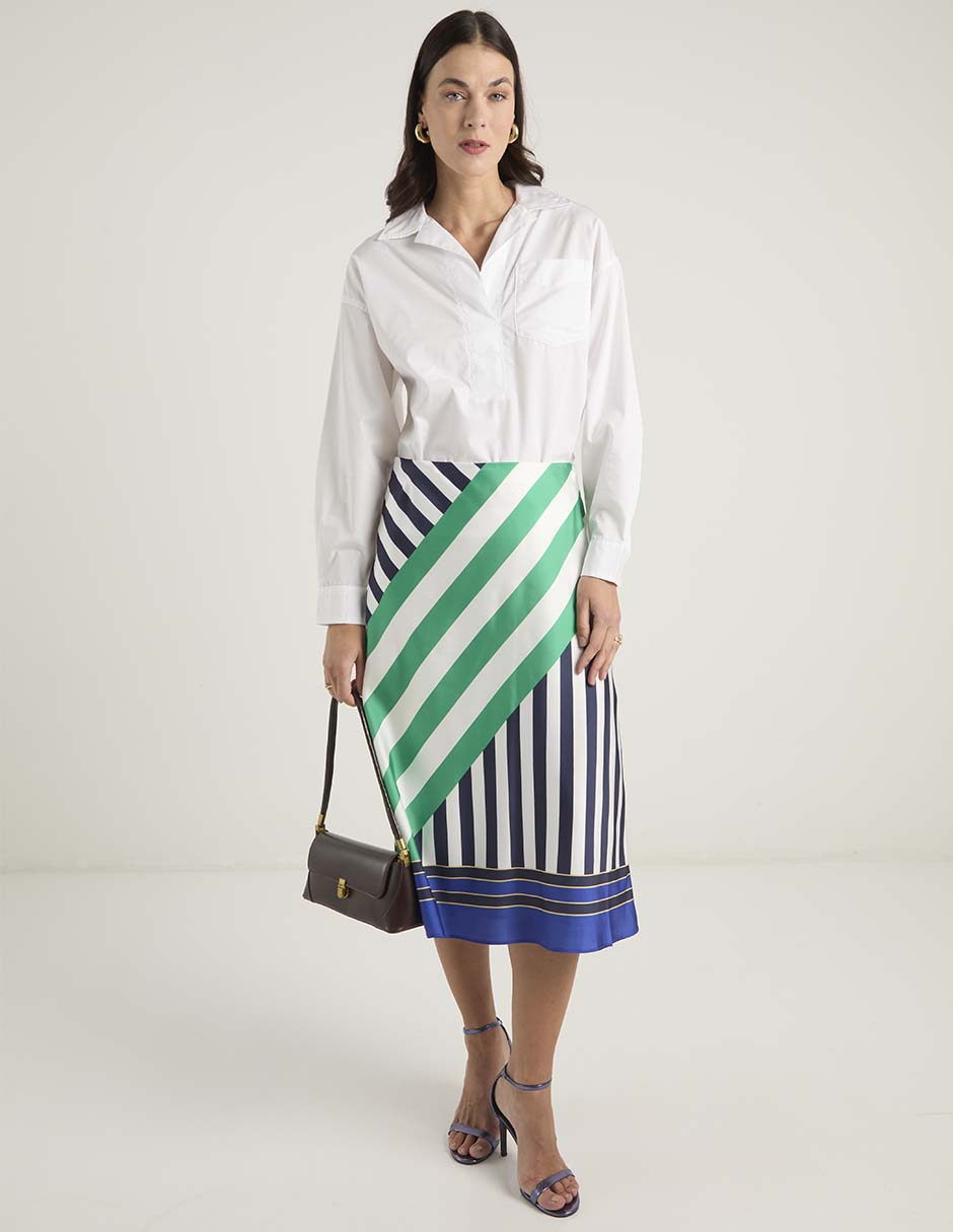 Blusa camisera Lauren Petite manga larga para mujer