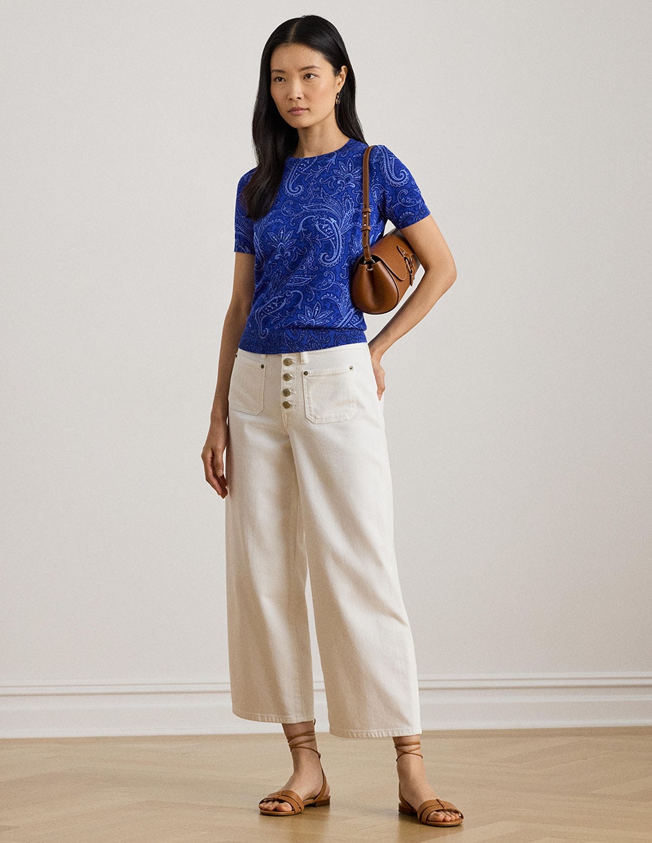 Blusa manga corta para mujer
