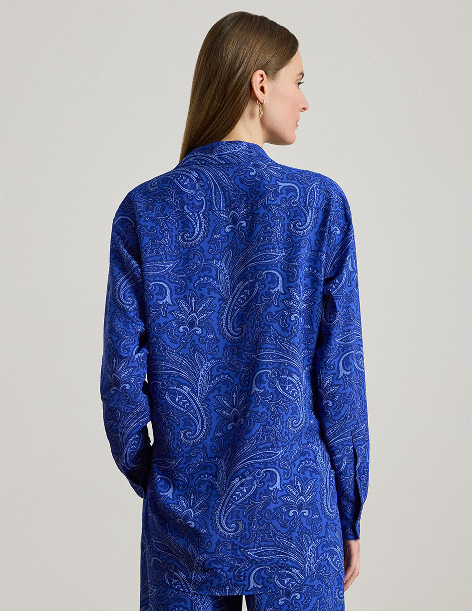 Blusa camisera Lauren Plus manga larga para mujer