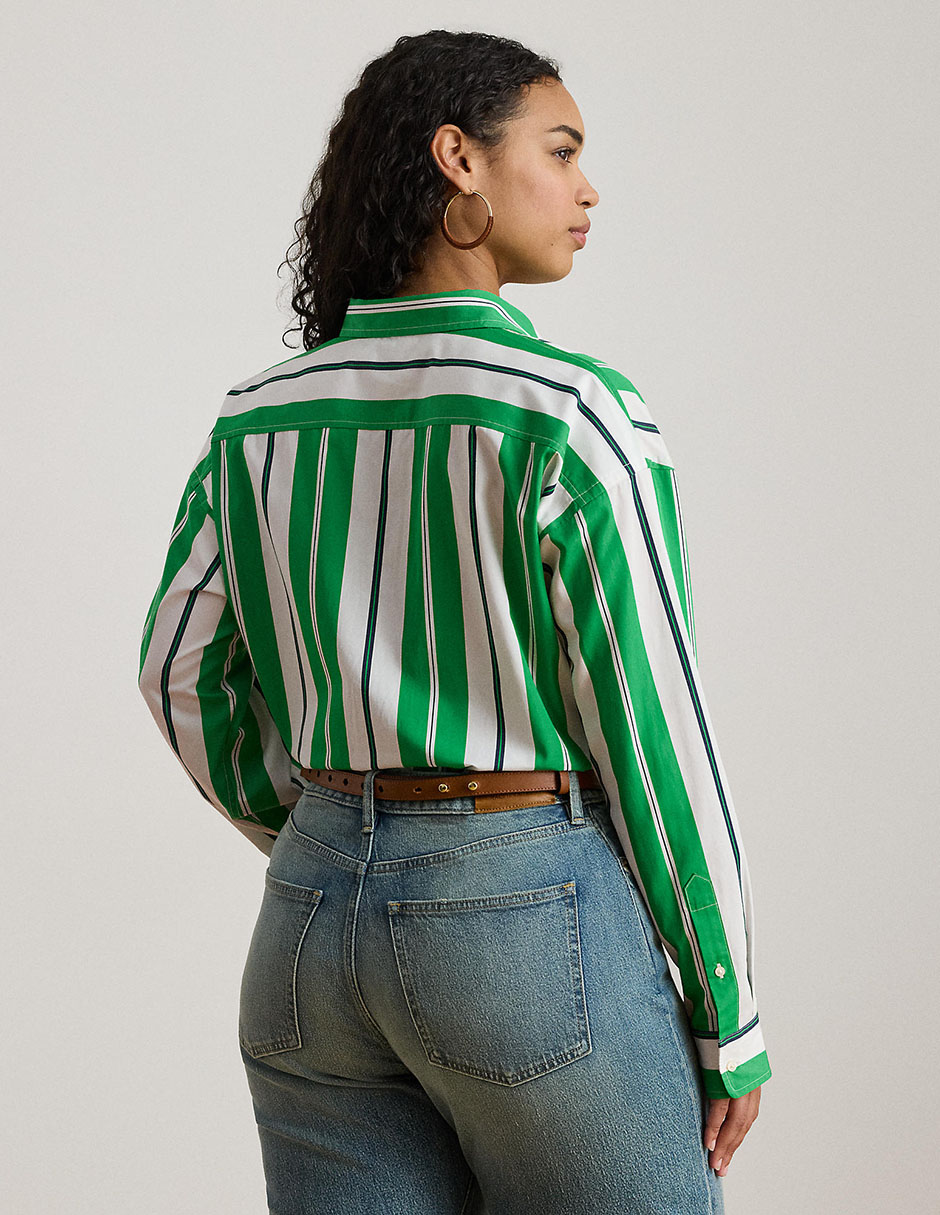 Blusa camisera Lauren Plus manga larga para mujer
