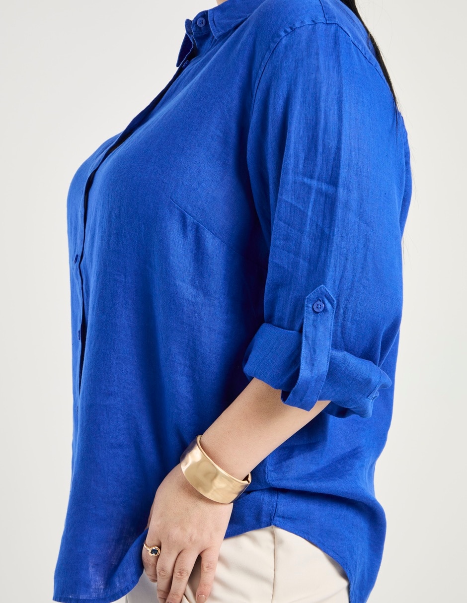 Blusa camisera manga larga para mujer 2