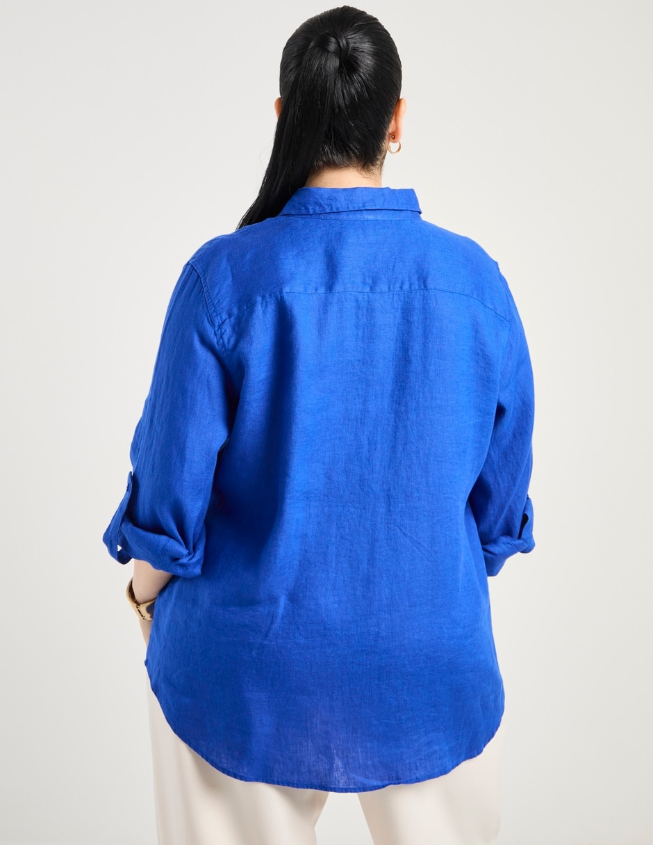 Blusa camisera manga larga para mujer 7