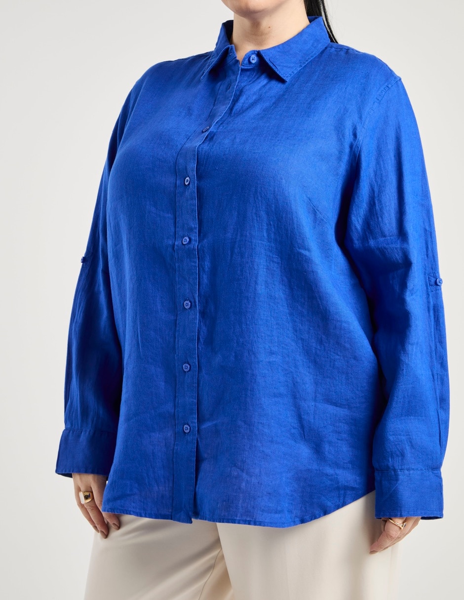 Blusa camisera manga larga para mujer 3