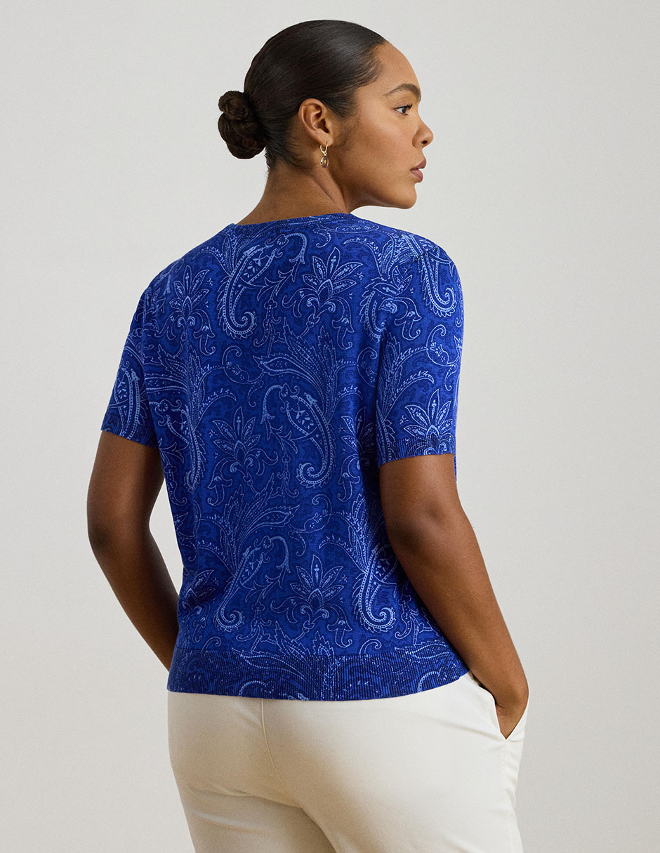 Blusa Lauren Plus manga corta para mujer