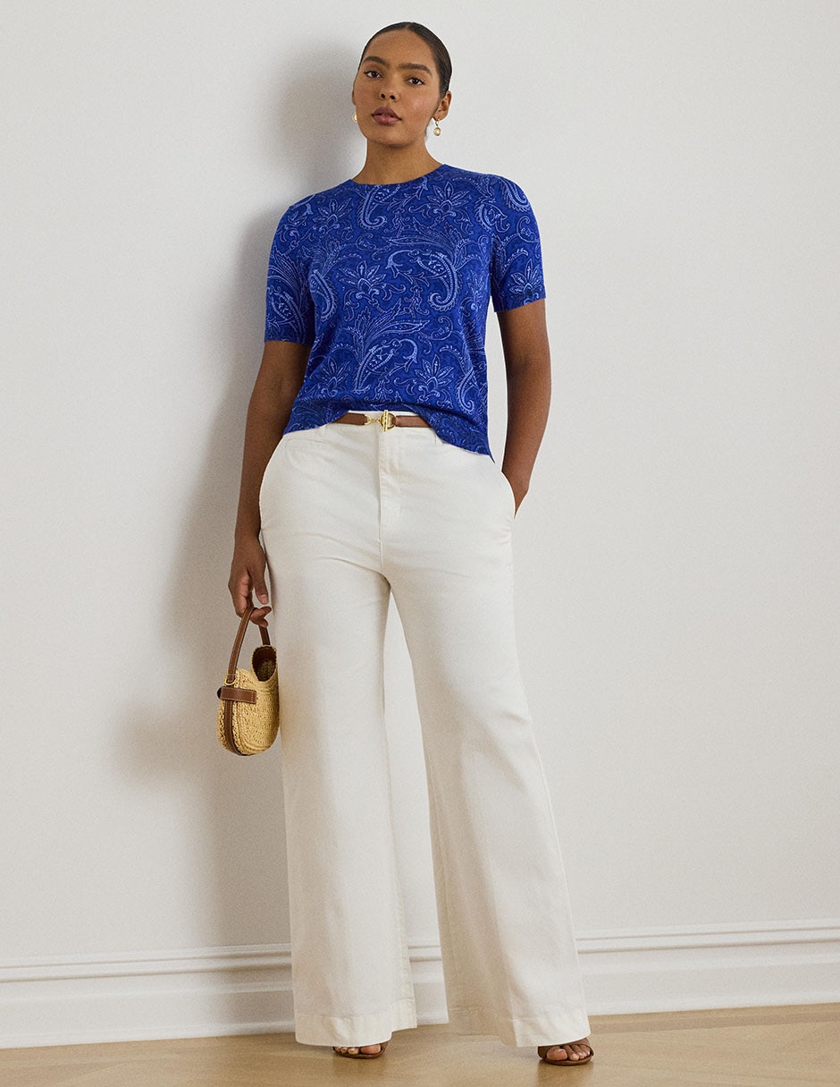 Blusa Lauren Plus manga corta para mujer