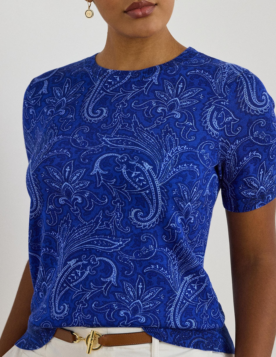 Blusa Lauren Plus manga corta para mujer