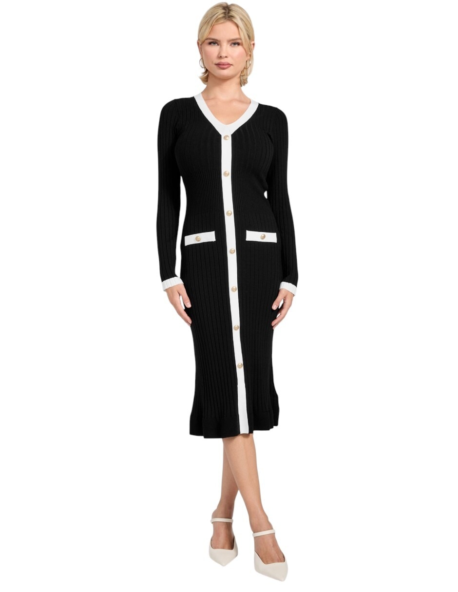 Vestido a la rodilla casual para mujer