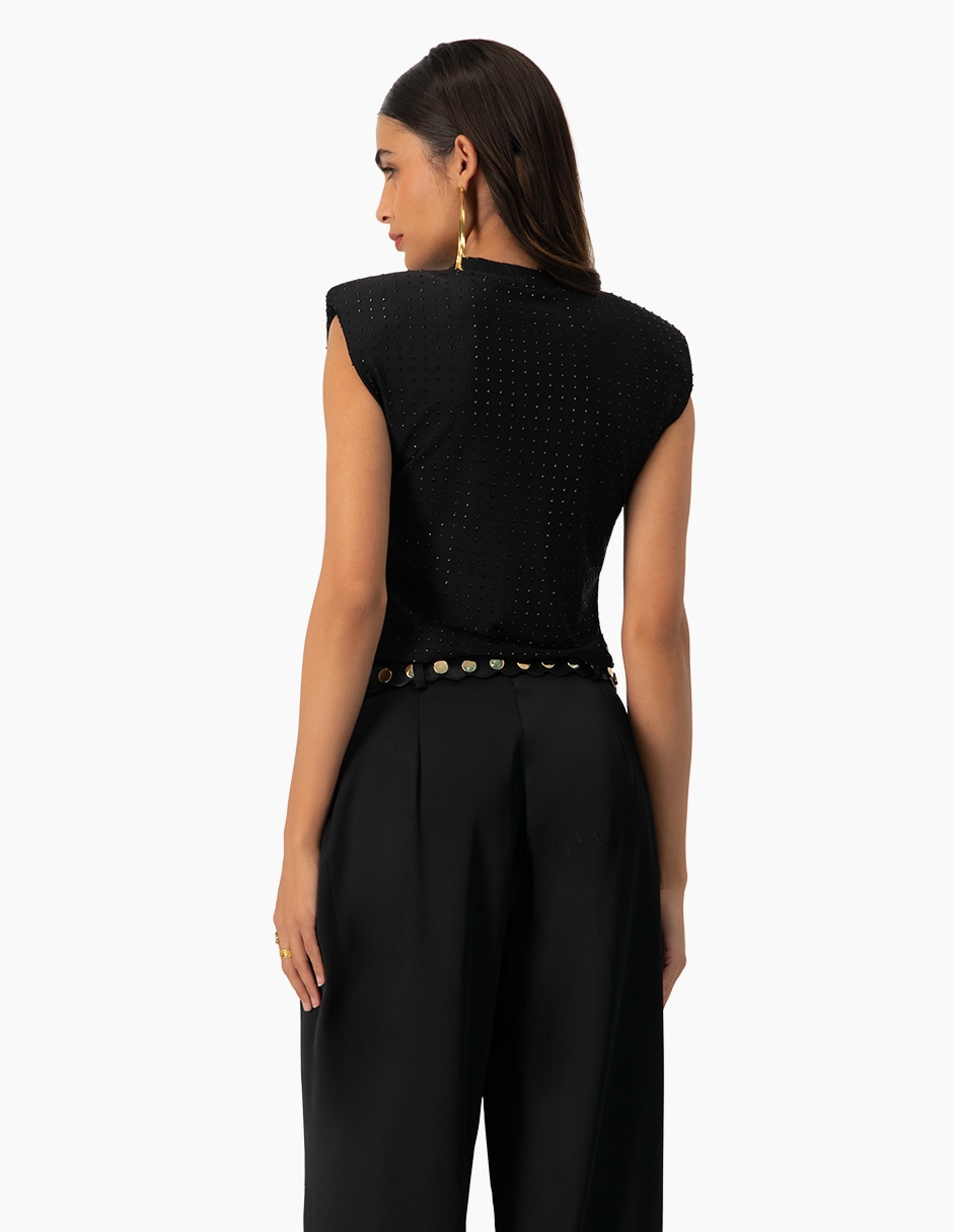 Blusa sin manga para mujer 2