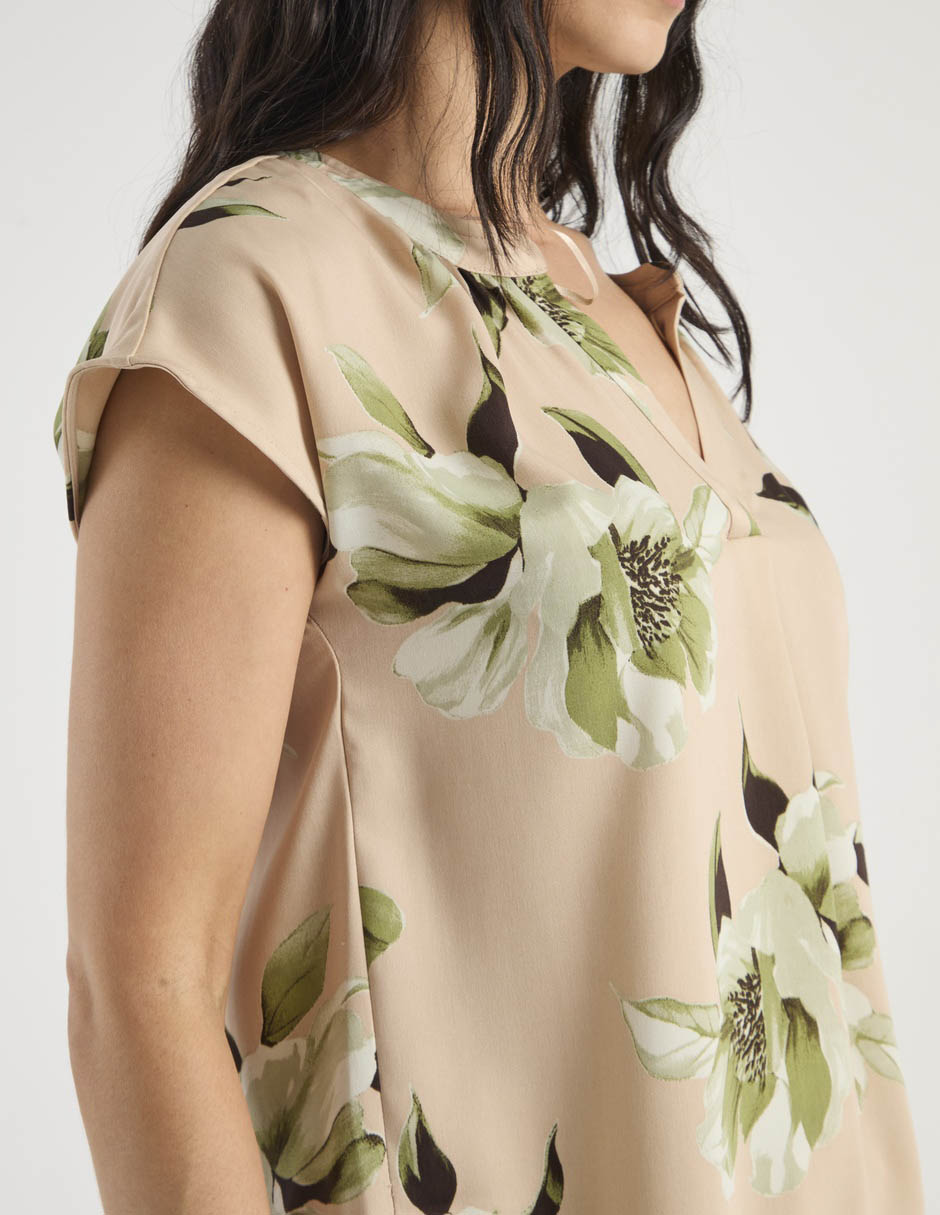 Blusa manga corta para mujer