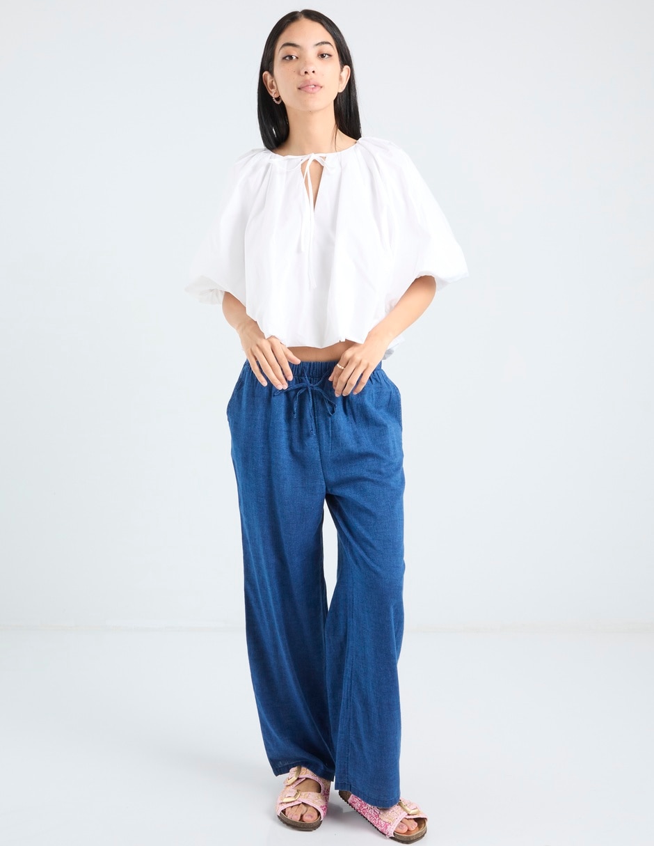 Pantalón relaxed amplio para mujer 5