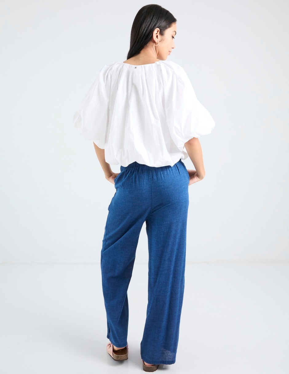 Pantalón relaxed amplio para mujer 6
