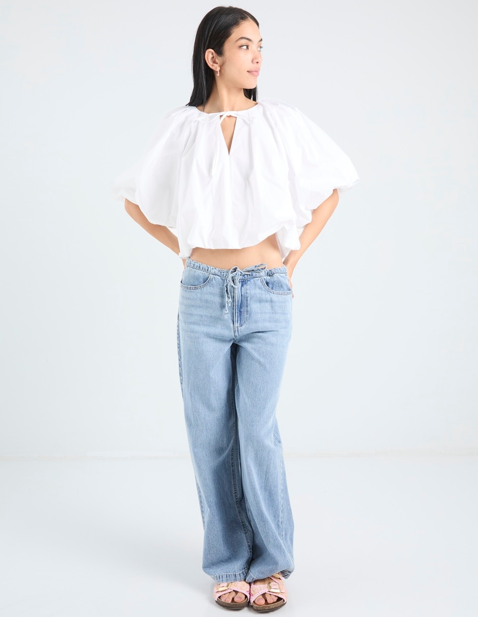 Jeans relaxed straight para mujer