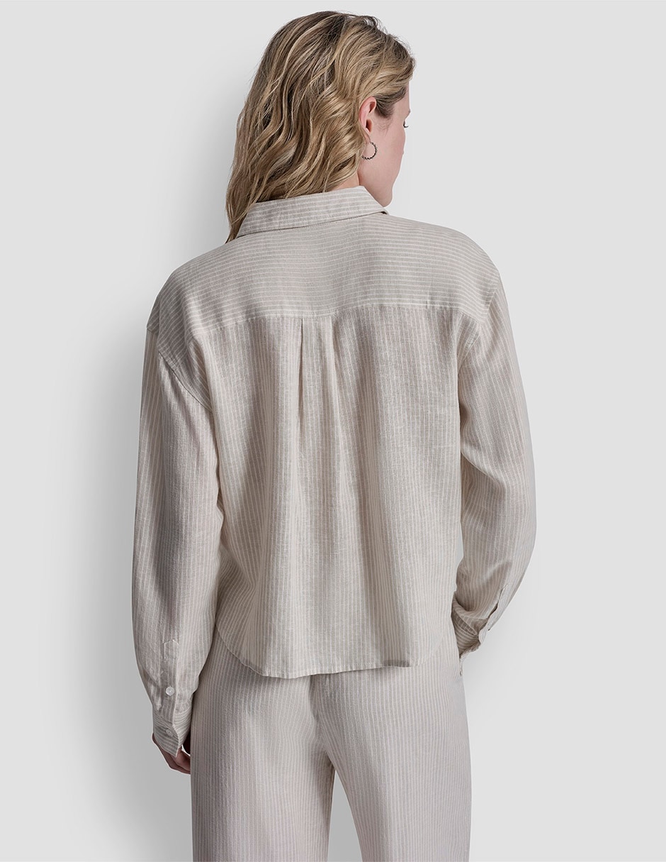 Blusa camisera manga larga para mujer 7