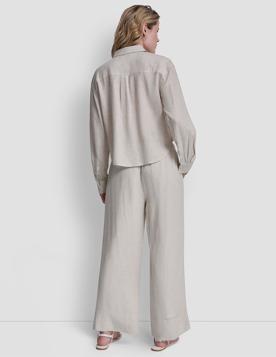 Blusa camisera manga larga para mujer 8