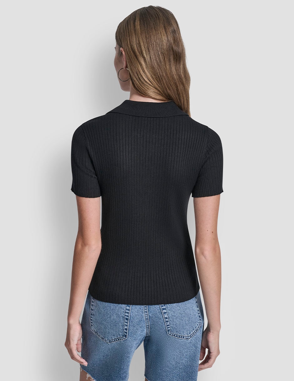 Top cuello camisero escote V 7