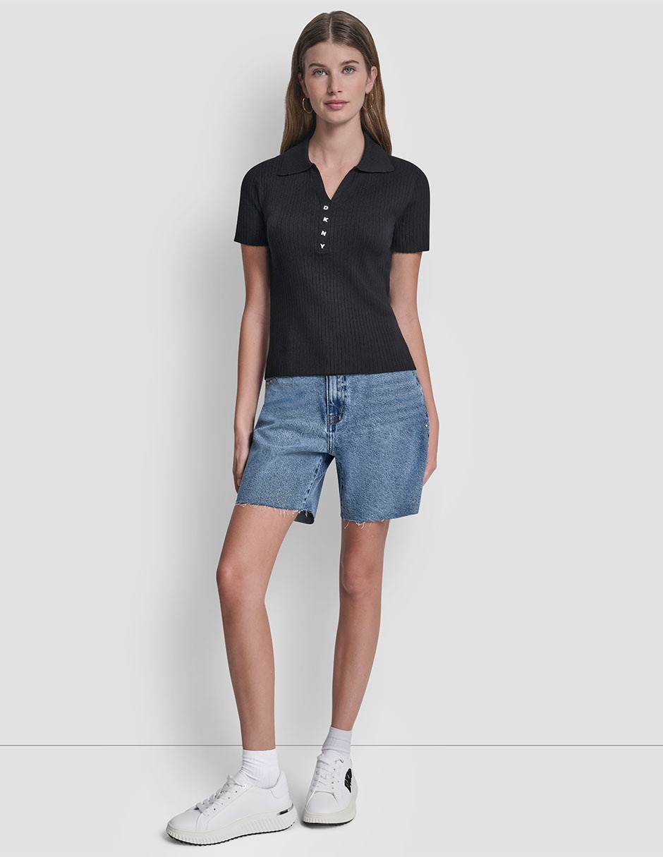 Top cuello camisero escote V 8