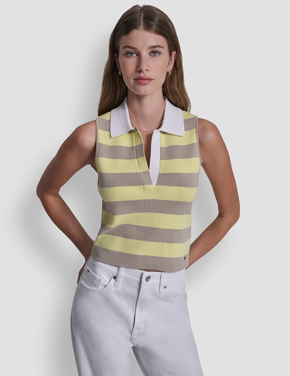 Top cuello camisero Top cuello camisero
