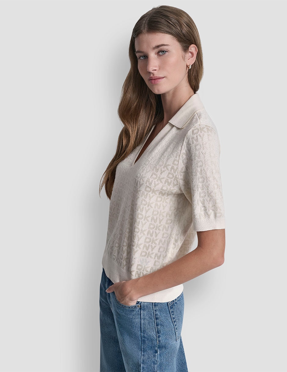 Suéter cuello V para mujer 3