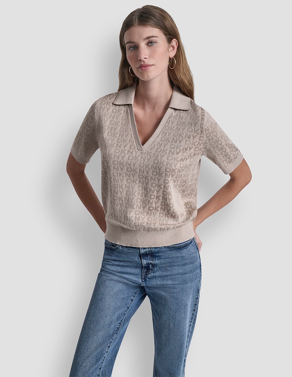 Suéter cuello V para mujer
