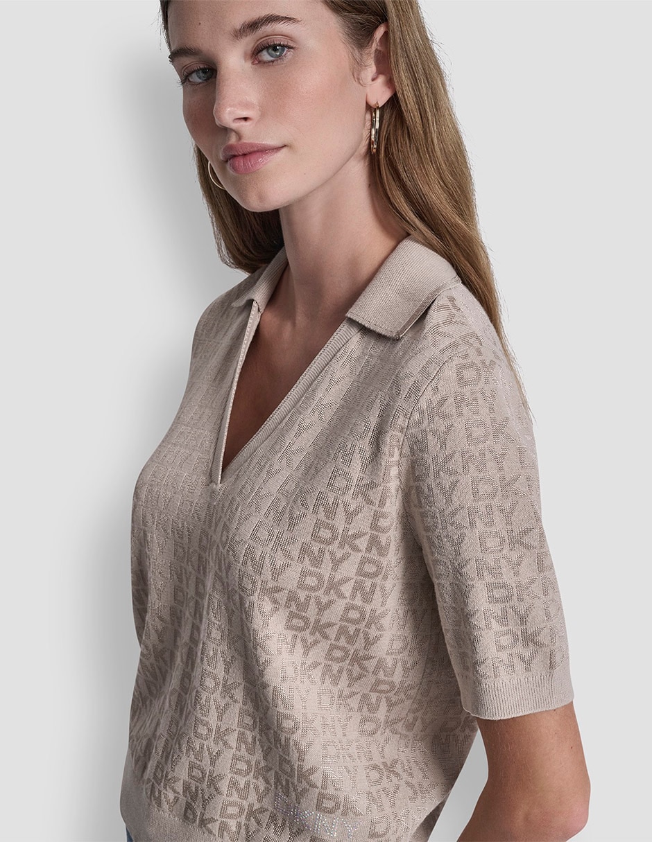 Suéter cuello V para mujer 2