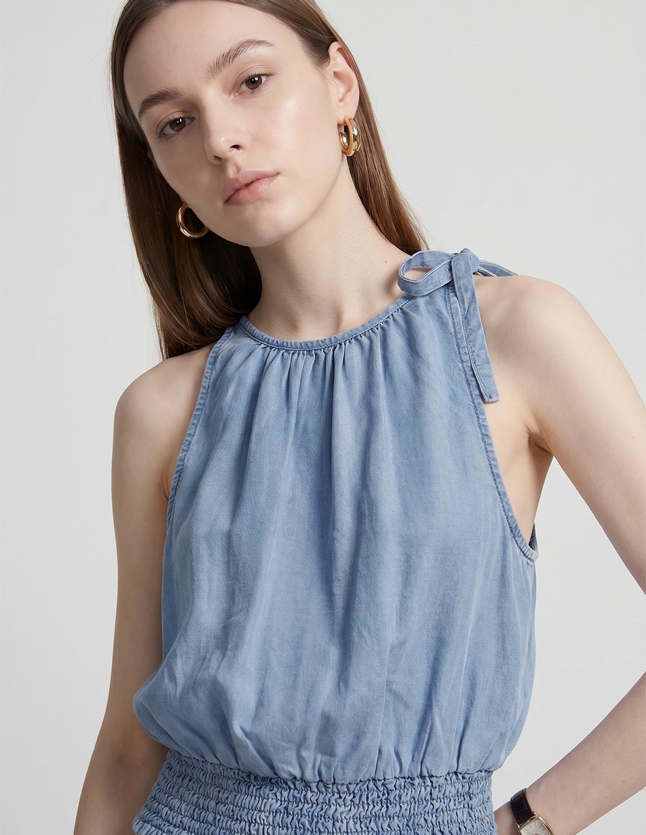 Top Cuello Redondo Escote Regular Tirante Clásico