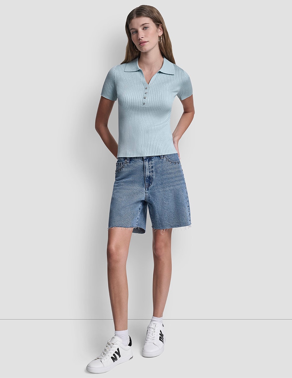 Top Dkny Jeans cuello polo