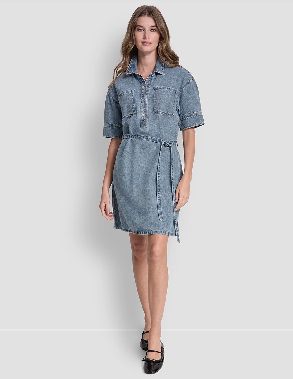 Vestido a la rodilla casual para mujer