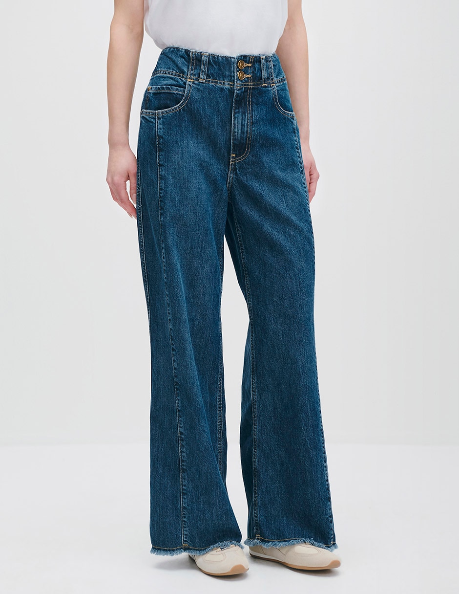 Jeans wide leg corte regular para mujer Jeans wide leg corte regular para mujer