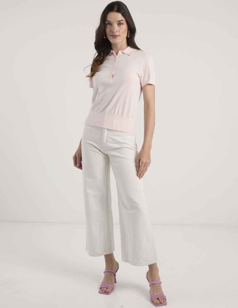 Suéter cuello polo para mujer 4