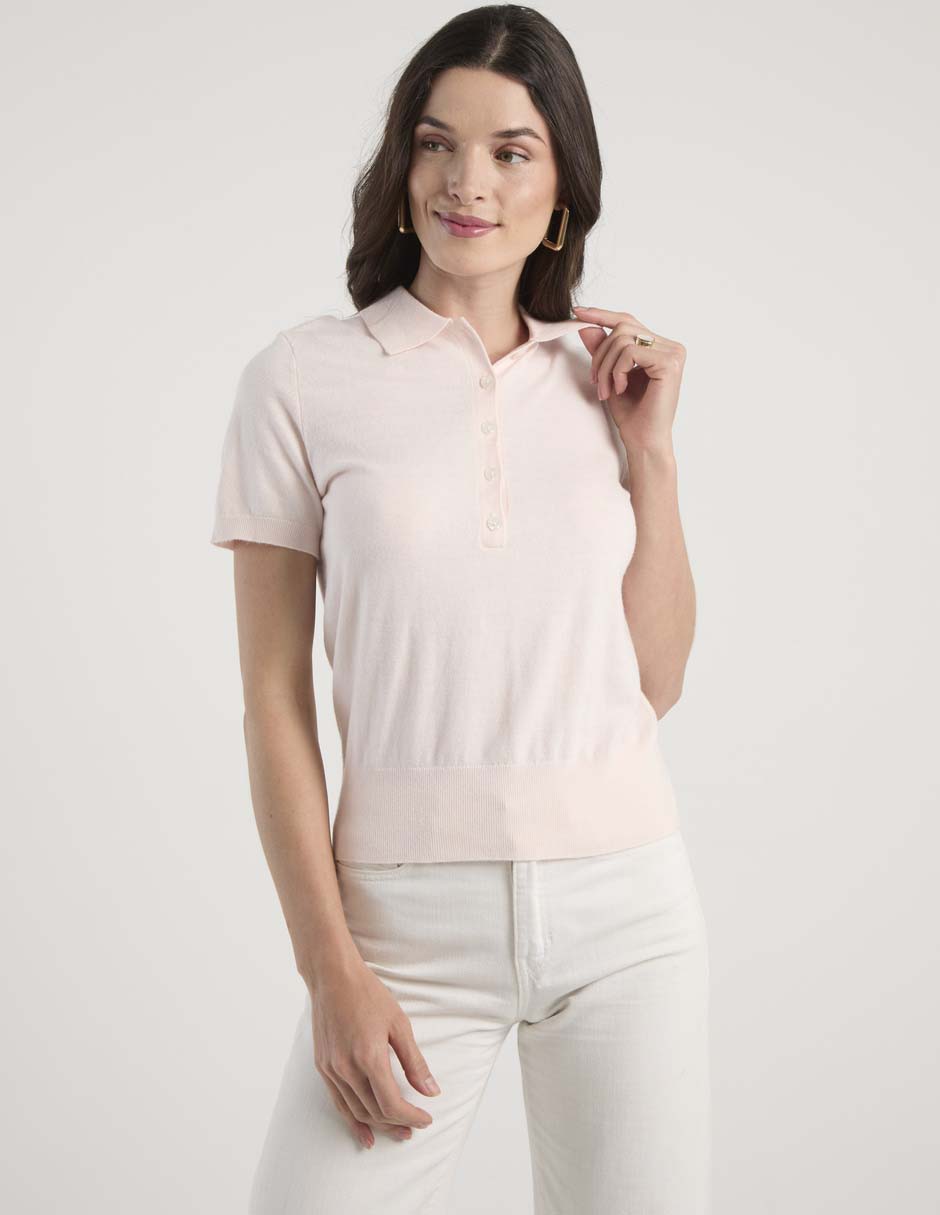 Suéter cuello polo para mujer 1