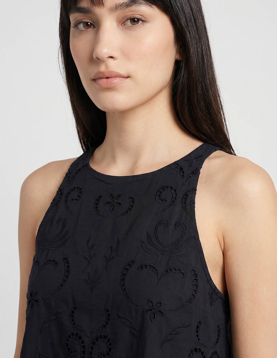 Top cuello redondo tirante ancho 3